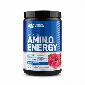 Optimum Nutrition ESSENTIAL AMIN.O. ENERGY® Blue Raspberry 0.6 lb (30 Servings) Indonesia | 59841-AEHB