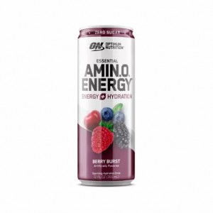 Optimum Nutrition ESSENTIAL AMIN.O. ENERGY+ Electrolytes Sparkling Berry Burst 355ml * 12 Cans (12 Servings) Indonesia | 12906-JQRI