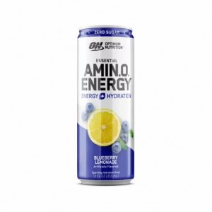 Optimum Nutrition ESSENTIAL AMIN.O. ENERGY+ Electrolytes Sparkling Blueberry Lemonade 355ml * 12 Cans (12 Servings) Indonesia | 18974-ZWTO