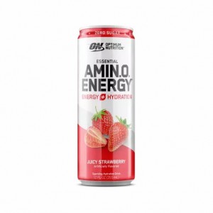 Optimum Nutrition ESSENTIAL AMIN.O. ENERGY+ Electrolytes Sparkling Juicy Strawberry 355ml * 12 Cans (12 Servings) Indonesia | 93528-GYVJ