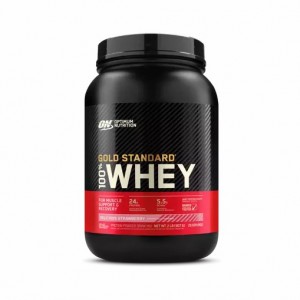 Optimum Nutrition GOLD STANDARD 100% WHEY™ Delicious Strawberry 2 lb (29 Servings) Indonesia | 28416-NPTI