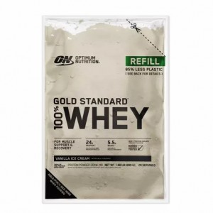 Optimum Nutrition GOLD STANDARD 100% WHEY™ Recyclable Refill Bag Vanilla Ice Cream 2 lb (29 Servings) Indonesia | 60438-DFKP