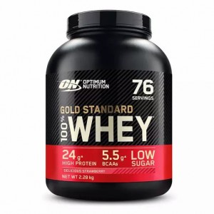 Optimum Nutrition Gold Standard 100% Whey Protein Powder Delicious Strawberry 2.28 kg (76 Servings) Indonesia | 36109-DQPL