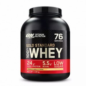 Optimum Nutrition Gold Standard 100% Whey Protein Powder French Vanilla 2.28 kg (76 Servings) Indonesia | 35097-TOVH