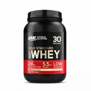 Optimum Nutrition Gold Standard 100% Whey Protein Powder Vanilla Ice Cream 900 grams (30 Servings) Indonesia | 16024-DJTV