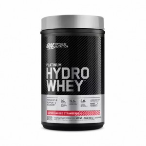 Optimum Nutrition PLATINUM HYDROWHEY™ Supercharged Strawberry 1.76 lb (20 Servings) Indonesia | 34720-UFCE