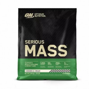 Optimum Nutrition Serious Mass Gainer Cookies & Cream 5.45 kg (16 Servings) Indonesia | 70318-IDYP