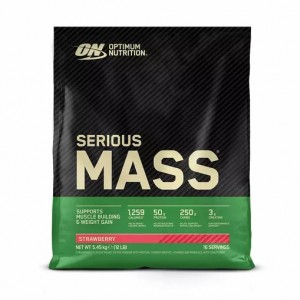 Optimum Nutrition Serious Mass Gainer Strawberry 5.45 kg (16 Servings) Indonesia | 09267-ZARS