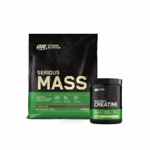 Optimum Nutrition Serious Mass & Creatine Stack Chocolate Indonesia | 27506-YHGR