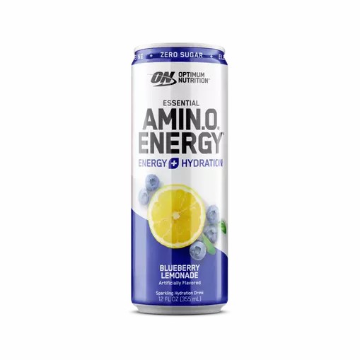 Optimum Nutrition ESSENTIAL AMIN.O. ENERGY+ Electrolytes Sparkling Blueberry Lemonade 355ml * 12 Cans (12 Servings) Indonesia | 18974-ZWTO