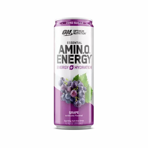 Optimum Nutrition ESSENTIAL AMIN.O. ENERGY+ Electrolytes Sparkling Grape 355ml * 12 Cans (12 Servings) Indonesia | 76310-FZCO