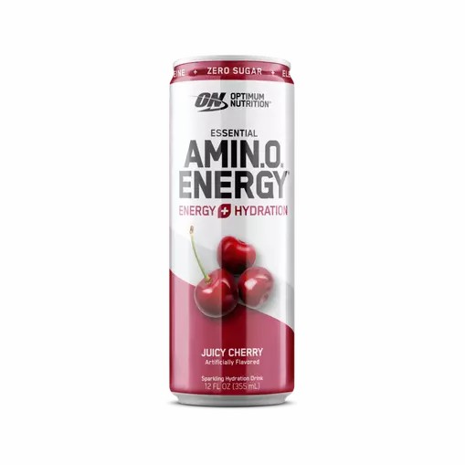 Optimum Nutrition ESSENTIAL AMIN.O. ENERGY+ Electrolytes Sparkling Juicy Cherry 355ml * 12 Cans (12 Servings) Indonesia | 86134-HMRU