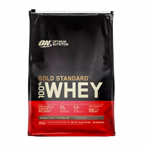 Optimum Nutrition GOLD STANDARD 100% WHEY™ Double Rich Chocolate 10 lb (149 Servings) Indonesia | 87950-OLUZ