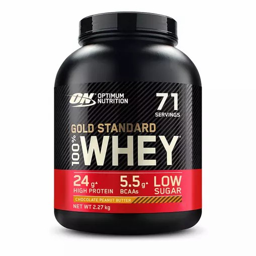 Optimum Nutrition Gold Standard 100% Whey Protein Powder Chocolate Peanut Butter 2.27 kg (71 Servings) Indonesia | 25786-MXNH