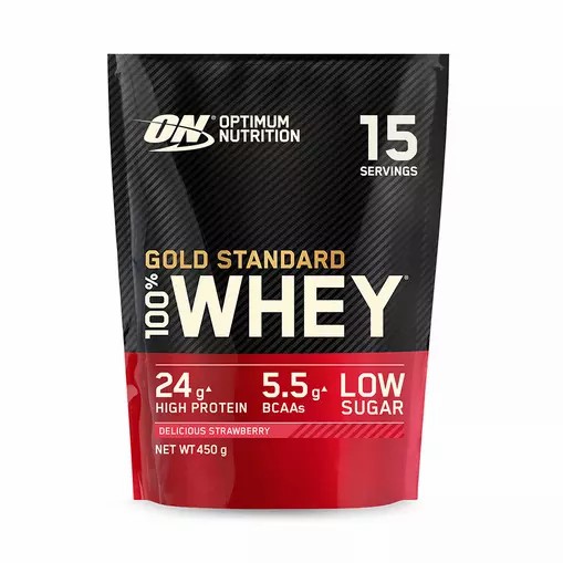 Optimum Nutrition Gold Standard 100% Whey Protein Powder Delicious Strawberry 450 grams (15 Servings) Indonesia | 61704-MQFO