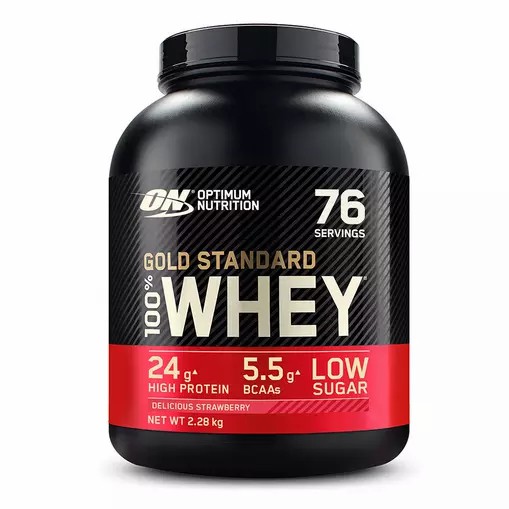 Optimum Nutrition Gold Standard 100% Whey Protein Powder Delicious Strawberry 2.28 kg (76 Servings) Indonesia | 36109-DQPL