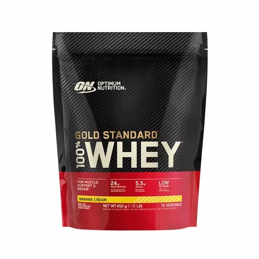 Optimum Nutrition Gold Standard 100% Whey Protein Powder Banana Cream 450 grams (15 Servings) Indonesia | 35794-SFEZ