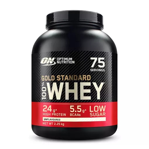 Optimum Nutrition Gold Standard 100% Whey Protein Powder Unflavoured 2.25 kg (75 Servings) Indonesia | 90612-SKVT