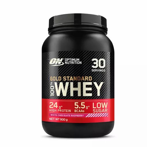 Optimum Nutrition Gold Standard 100% Whey Protein Powder White Chocolate Raspberry 900 grams (30 Servings) Indonesia | 38964-IKGZ