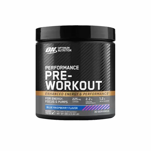 Optimum Nutrition Performance Pre-Workout Blue Raspberry 285g Indonesia | 30518-TLSW