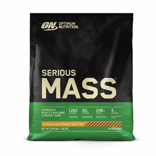 Optimum Nutrition Serious Mass Chocolate Peanut Butter 5.45 kg (16 Servings) Indonesia | 89325-GUIM