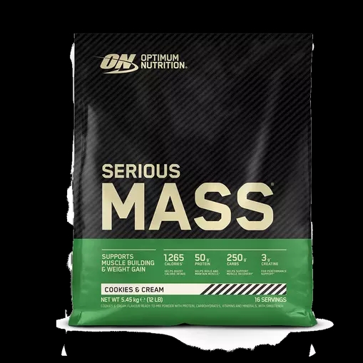 Optimum Nutrition Serious Mass Cookies & Cream 5.45 kg (16 Servings) Indonesia | 36051-AYSI