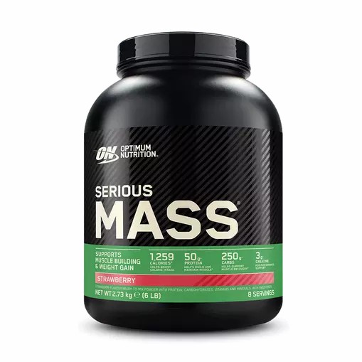 Optimum Nutrition Serious Mass Gainer Strawberry 2.73 kg (8 Servings) Indonesia | 60274-PJUI