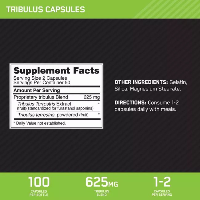 Optimum Nutrition Tribulus Caps 100 Capsules (50 Servings) Indonesia | 57382-GQAN